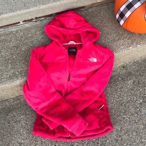 Northface hooded fuzzy coat